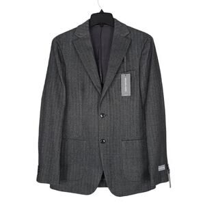 Michael Kors Mens Classic Fit Sport Coat 36R Charcoal Herringbone Stretch NWT